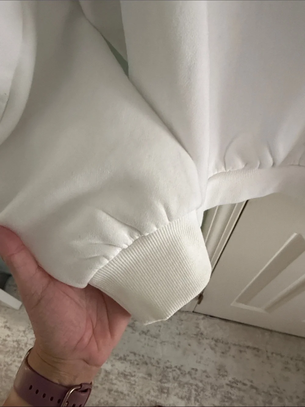 Comfrt Cloud White Zip-Up Hoodie with Hood - Picture 4 of 5